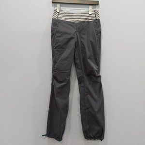 Lululemon Run Ultra Pants Coal Ivory Stripe Size 4